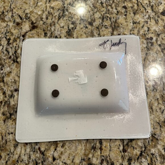 Aaron Thomas Collection UT Longhorn Dish – Signed Fused Glass Art - Picture 2 of 3